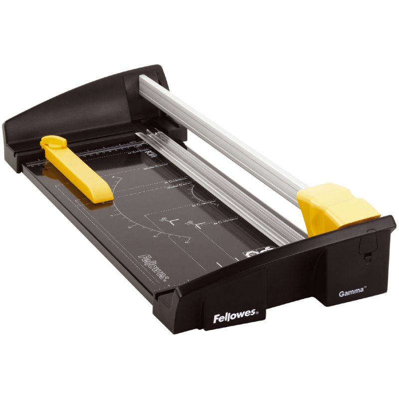 Fellowes rolsnijmachine Gamma, A4, 20 vel snijcapaciteit, zwart/geel